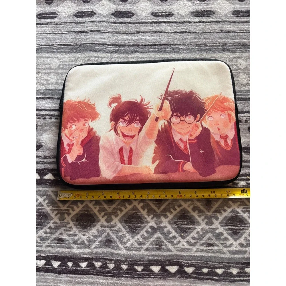 Anime Style Harry Potter Padded Laptop Tablet Sleeve Case 12x9 Magic Fan Art